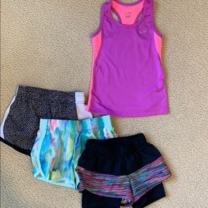 Lot of 3 C9 champion active shorts and tank.